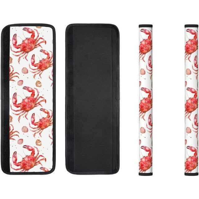 NeuKim Watercolor Red Crabs Shells Refrigerator Door Handle Covers Kitchen Appliances Gloves for Microwave Dishwasher Fridge Door Cloth Protector Covers