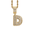 Gold D, variant on Women Copper Unique Non-mainstream Cool Micro-Pave Zircon Inlay Custom Name Capital Large Initial A-Z 26 Letters Necklace Silver H