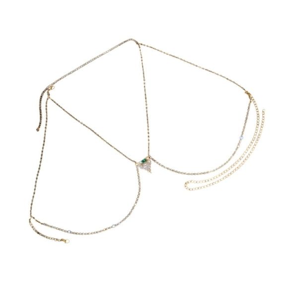 Huhudde Eye Catching Body Necklace Bra Chain Jewelry Embellished Top Suitable For Wedding Gatherings And Upscale Parties