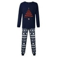 thumbnail image 2 of Shadoumai Matching Family Christmas Pajamas For Couples, Xmas Tree Print Tops Long Sleeve Holiday Sleepwear Sets For Mom Dad Fall Clothes, 2 of 3
