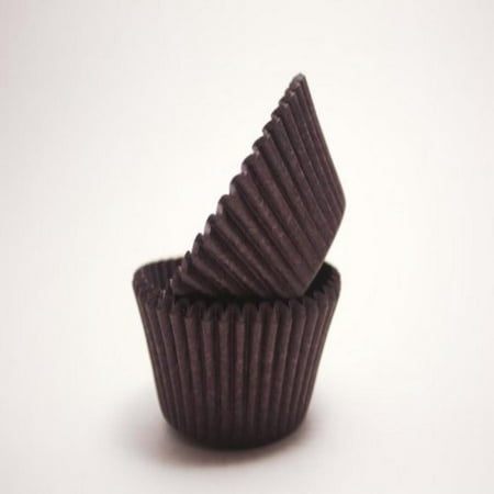 Decony Brown Mini Cupcake Liners, 3.5 in. 500ct (Best Cupcakes In Usa)