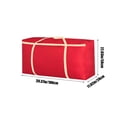thumbnail image 3 of Clothing Storage Bag Oxford Fabric Large Capacity with Handles and Zipper | Moistureproof Double Layer | Foldable Washable | 110x60x35cm | Red | Home Travel Organization, 3 of 6