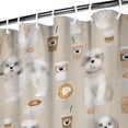 thumbnail image 3 of Cute Shih Tzu Dog and Coffee Pattern Shower Curtain 72"x72" ,Bathroom Decorative Shower Curtains Set with 12 Hooks,Modern Waterproof Washable Shower Curtain, 3 of 6