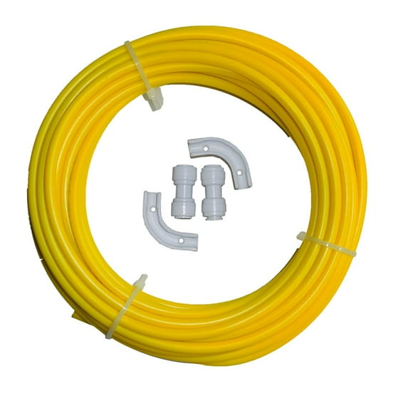 YZMSZ 1/4 Inch O.D. tube Lenght 100Ft (30m) yellow RO Water Filter Tubing PE,Use with Reverse Osmosis Systems, Drinking Water Filters, Liquid Dispensers,Coffee Machine,Ice Maker.
