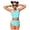 Mint Green, variant on Kaprioy Girls Swimsuits Bikini Set 2 Piece Bathing Suit Color Contrast Trim Swimwear