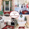 thumbnail image 4 of Christmas Kitchen Rugs and Mats Set of 2 Kitchen Floor Mat Non-Slip Backing Xmas Decorative Washable Runner Rug 17"x47.2"+17"x30" Merry Christmas Decorations for Home, 4 of 6