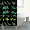 thumbnail image 4 of Green Dinosaurs MultiShapes Pattern Shower Curtain 36"x72" ,Bathroom Decorative Shower Curtains Set with 12 Hooks,Modern Waterproof Washable Shower Curtain, 4 of 6