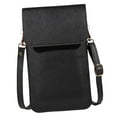 thumbnail image 3 of Bolso cruzado pequeño para celular Perfecl con compartimentos para tarjetas PVC resistente Negro, 3 of 6