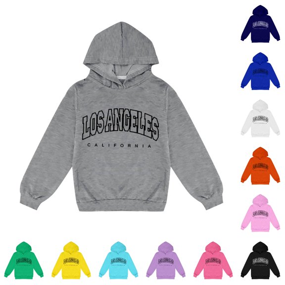 Vividxx Hoodies For Girls Letter Printed Hooded Sweatshirt Casual Long Sleeve Hoodie For Children Classic 130