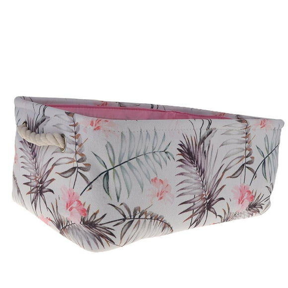 Cestas de almacenamiento plegables de lona con asas para juguetes de bebé, color rosa, 35 x 25 x 16 cm Rosa 35X25X16cm