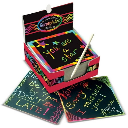 Melissa & Doug Scratch Art Rainbow Mini Notes (125 ct) With Wooden Stylus