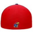 thumbnail image 4 of Men's Top of the World White/Royal Kansas Jayhawks Tri-Tone Heritage Collector Fitted Hat, 4 of 4