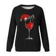thumbnail image 4 of Gibobby Sudadera Navidad mujer Sudadera de Navidad para mujer, divertido árbol de Navidad, camión, gráfico, cuello redondo, casual, ajuste holgado(Negro,XG), 4 of 5