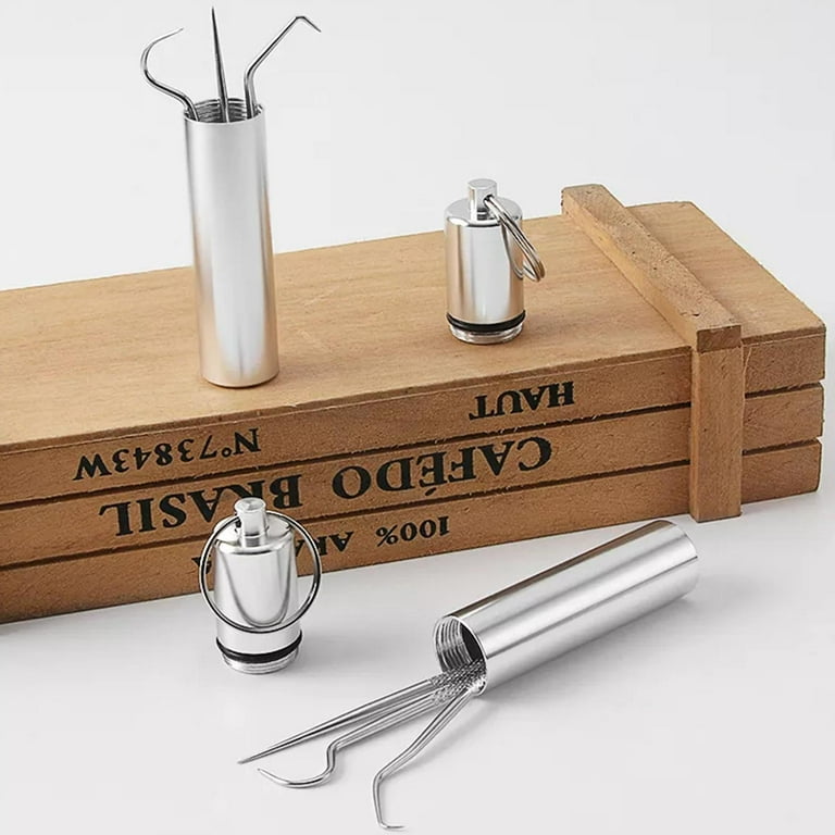 Cure-Dents En Acier Inoxydable,Portable Toothpick,Cure Dent Metal,Cure-Dents En Métal,7pcs Cure