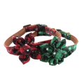 thumbnail image 5 of Christmas Dog Collar with Removable Flower, Classic Buffalo Plaid Snowflake Pet Xmas Collar, Adjustable Red Green Christmas Collars for Medium Dog, 5 of 8