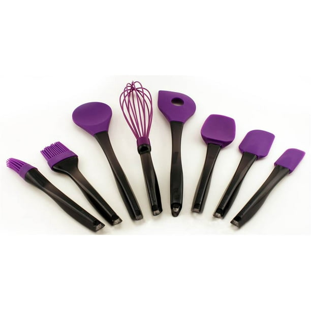 8-Pc Silicone Purple Utensil Set - Walmart.com - Walmart.com