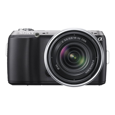 Sony alpha NEX-C3 16.2 Megapixel Mirrorless Camera with Lens, 18 mm, 55 mm, Black