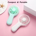 thumbnail image 2 of New Portable Mini Handheld Small Fan Creative Gift Pocket Fan USB Charging With Phone Stand Office Desktop DMH, 2 of 6