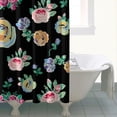 thumbnail image 4 of Pioneer Flower Floral Print Pattern Shower Curtain 72"x72" ,Bathroom Decorative Shower Curtains Set with 12 Hooks,Modern Waterproof Washable Shower Curtain, 4 of 6