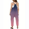 thumbnail image 4 of RXIRUCGD Girls Casual Jumpsuits Gradient Print Sleeveless Summer Rompers Long Pants With Pockets For 5-14 Years( Purple, Size:5 Years ), 4 of 6