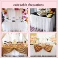 thumbnail image 5 of Yardas Manteles de tela de tul para falda de mesa de banquete Mantel de tul rosa 183 * 75 cm 6 pies, 5 of 5