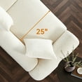 thumbnail image 3 of Morden Fort Cloud 85.8" W Sofa and 2 Single Sofas Accent Chairs Set, Sherpa Fabric, Wooden Frame and Legs, Living Room Chair Couch Set, 3 of 8