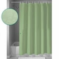 thumbnail image 4 of Solid Grass Shower Curtain, 72" x 72", Green Waterproof Bathroom Curtain Washable Shower Curtain Set with 12 Hooks, 4 of 6