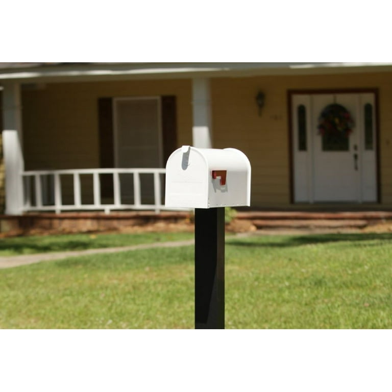 Gibraltar Mailboxes Classic Medium, Steel, Post Mount Mailbox, White, T1S00W00 Gibraltar Mailboxes Classic Medium, Steel, Post Mount Mailbox, White, T1S00W00