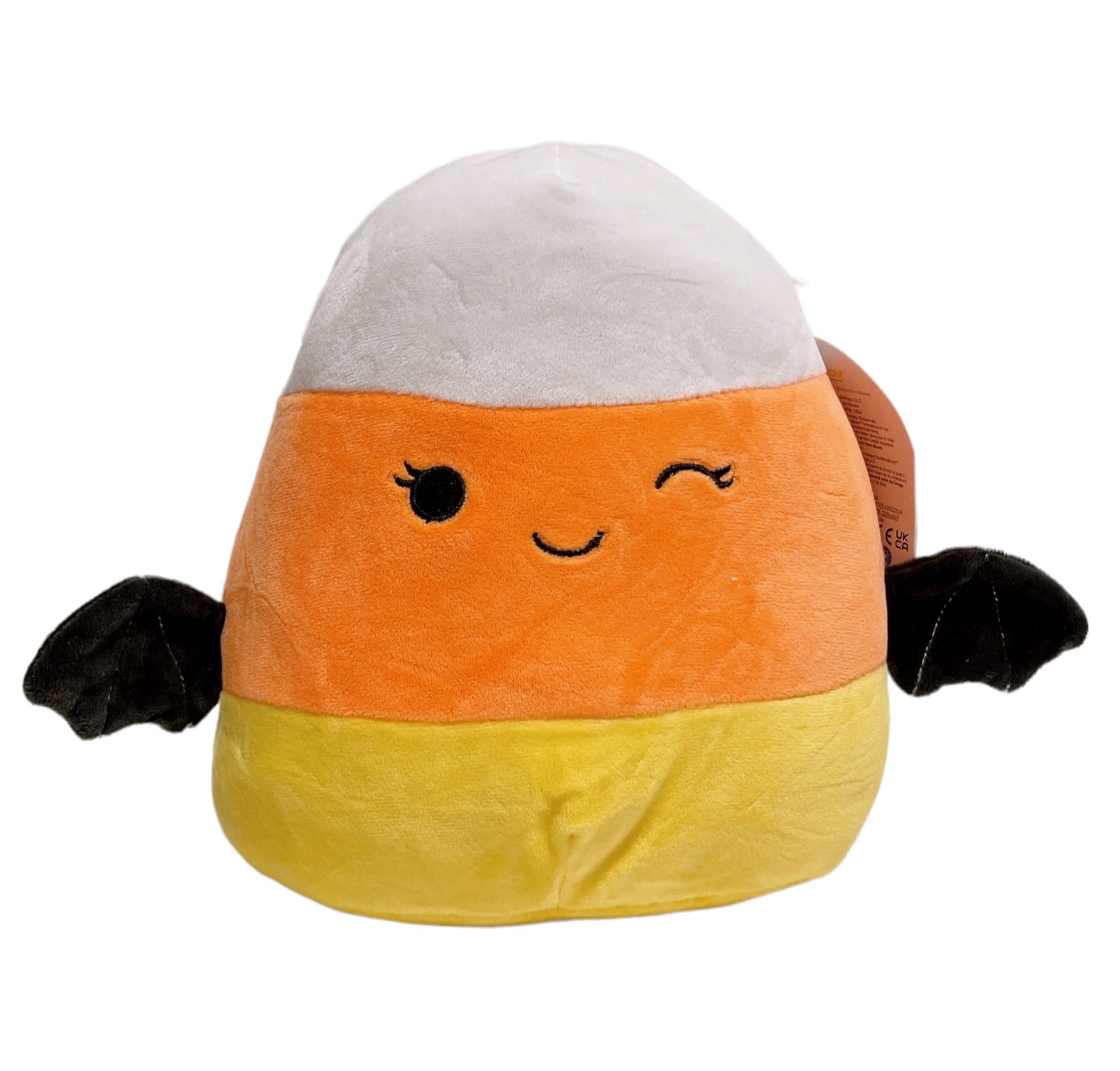 Squishmallows Halloween 3 Squad 8" Casey the Candy Corn Bat Plush Doll