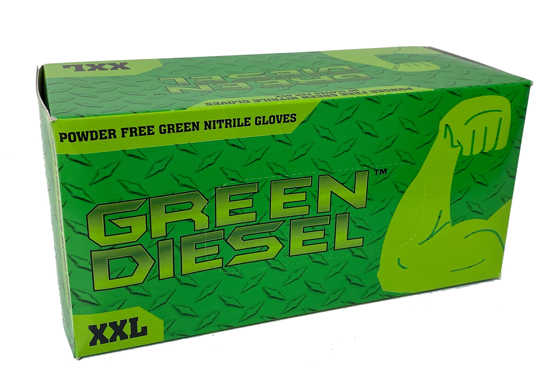 The Green Diesel, Green Nitrile Powder Free Disposable gloves, 8 MIL