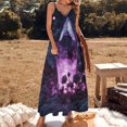 thumbnail image 3 of Rose Crystal Luminescence Women's Summer Dresses 2025 Beach Casual Sleeveless Floral Print Tank Loose Sundress, 3 of 8