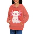 thumbnail image 2 of DISNIMO Axolotl Hoodie Girls Pullover Sweatshirt Kids Boys Hoodies Size 8-10 Sports Hoodie Hooded Sweatshirts with Pockets Unisex Fall Clothes Children Long Sleeve Hoodie Red Soft, 2 of 7