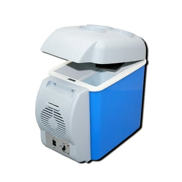 ITSELFER 12V 7.5L Mini Car Fridge Cooler and Warmer Box (Blue)