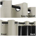 thumbnail image 5 of NEWEEN Blackout Curtains Thermal Insulated & Warm Protecting Curtains Eyelet for Living Room/ Bedroom, 52”W x 84”L,2 Panels,Cream Natural Curtains, 5 of 9