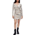 thumbnail image 3 of Maje womens  Raneli Mini Dress, T34, Silver, 3 of 4