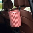 thumbnail image 5 of Kdxio Red And White Stripes Car Trash Can Garbage Car Accessories Trash Can Car Waste Bin for for Driver and Passenger Any Vehicle, 5 of 7