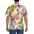 thumbnail image 3 of Qekee Butterflies2 Classic Fit T-Shirt Men's Shirt Men's Tight Short Sleeves for Exercise, Running, Mountaineering - Butterflies2, 3 of 9