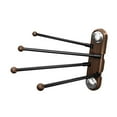 thumbnail image 4 of Toallero giratorio plegable de 4 barras para armarios, dormitorio y entrada. negro, 4 of 9