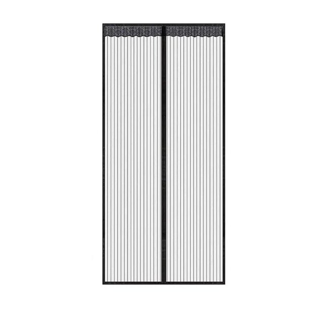 Mosquitera para puerta con cierre magnético, cortina antimoscas, sin plagas y cómoda, 120x210CM, color negro