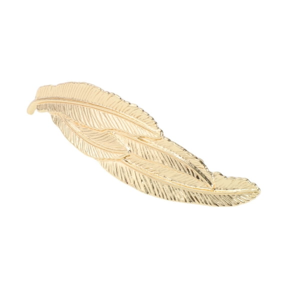 Unique Bargains 1 Pc Fashion Fern Leaf Hair Clips for Home Gold Tone