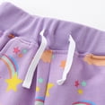 thumbnail image 5 of Hiijoy Toddler Girls Knit Active Shorts Rainbow Print Elastic Waist Shorts, Sizes 1-7, 5 of 5