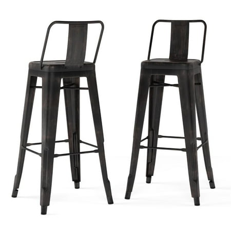 Simpli Home - Rayne 30 inch Metal Bar Stool (Set of 2) - White