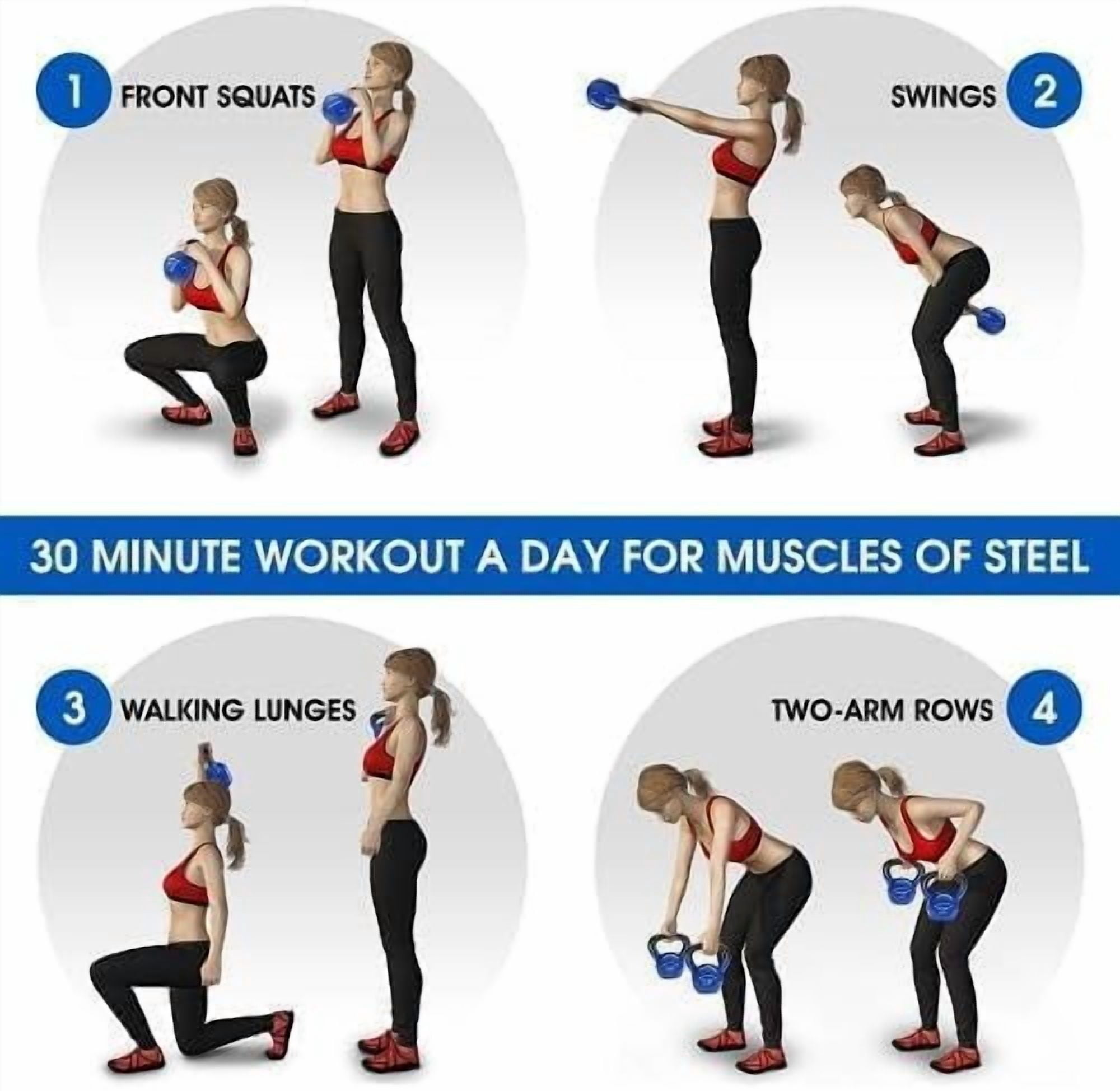 Yes4All 5-100 LB Kettlebells Vinyl Coated Cast Iron for Dumbbell Weights Exercises, Gym, Fitness, Full Body Workout Equipment Push up, Grip and Strength Training