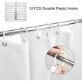 thumbnail image 6 of Pink and Green Striped Shower Curtain for Bathroom Modern Abstract Minimalist Vertical Stripe Shower Curtain with 10 Hooks Vintage Aesthetic Bathroom Curtains Shower Set 72x60 Inch, 6 of 6