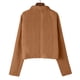 thumbnail image 5 of Puntoco Moda Mujer Manga Larga Frente Abierto Corto Cardigan Cremallera Chaqueta Abrigo top Puntoco Puntoco-522, 5 of 7