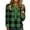 Dark GreenA&011230R, variant on Garbnen Henley Tops for Women Plaid Spring Summer Women Long Sleeve Shirts Dressy Casual Basic Button Pullover Tops for Women