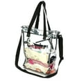 thumbnail image 4 of K-Cliffs Unisex Heavy Duty Clear Tote Bag Durable 0.5mm Vinyl Bag, Black,15.5"x12.5"x5", 4 of 10
