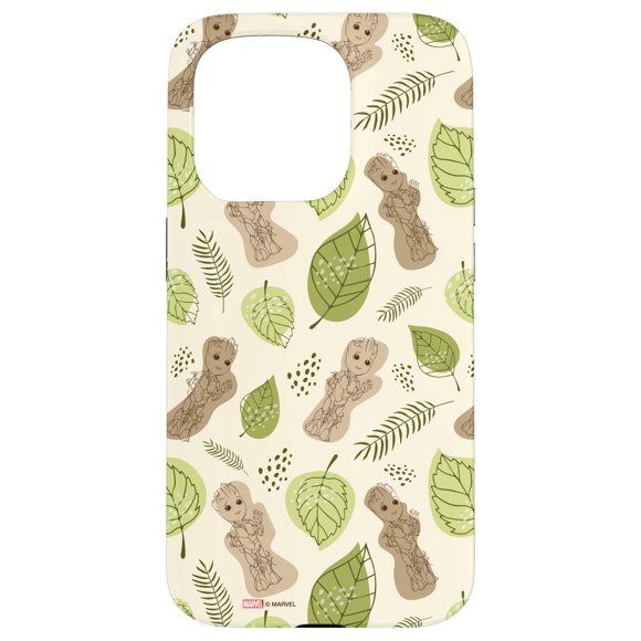Funda de teléfono Marvel I Am Groot Leaf Pattern para iPhone 15 Pro