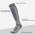 thumbnail image 4 of 2Pairs Ski Socks Merino Wool Thermal Knee High Winter Snowboard Sport Socks Men Women - Gray + Gray, 4 of 5