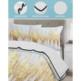 thumbnail image 4 of Abstract Gold Twin Size Down Alternative Comforter, Lightweight Comforter Quilt Bedding Set with Pillow Shams Modern Minimalist Art White Gray Ripple All Seasons Bed Comforter Duvet Insert 68"x86", 4 of 7